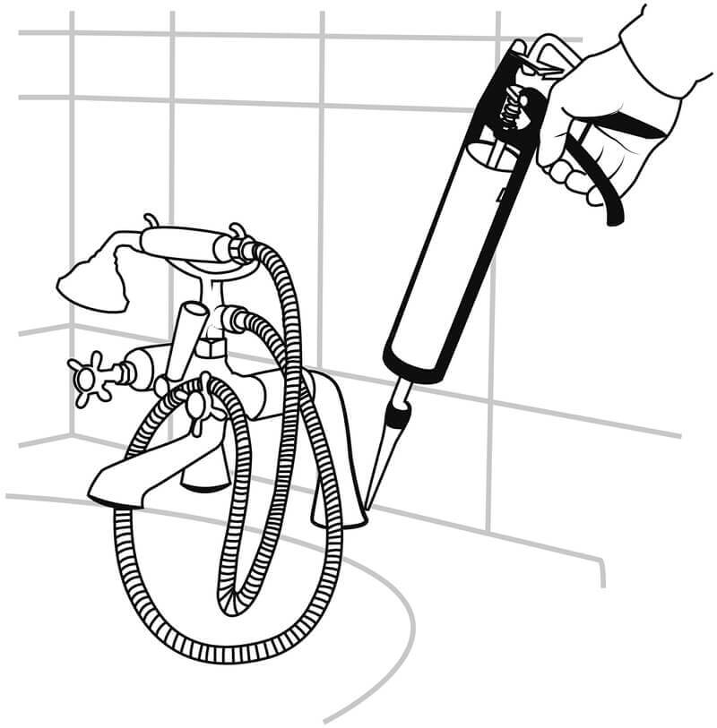 Sealant nozzle - taps