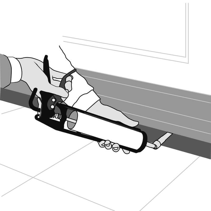 Sealant nozzle - threshold